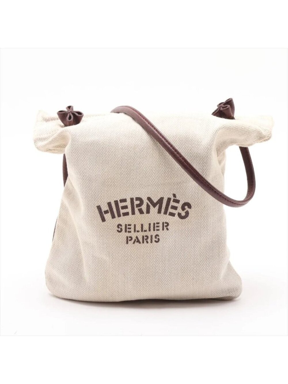 Hermes Aline PM Toile Chevron Leather Shoulder Bag
